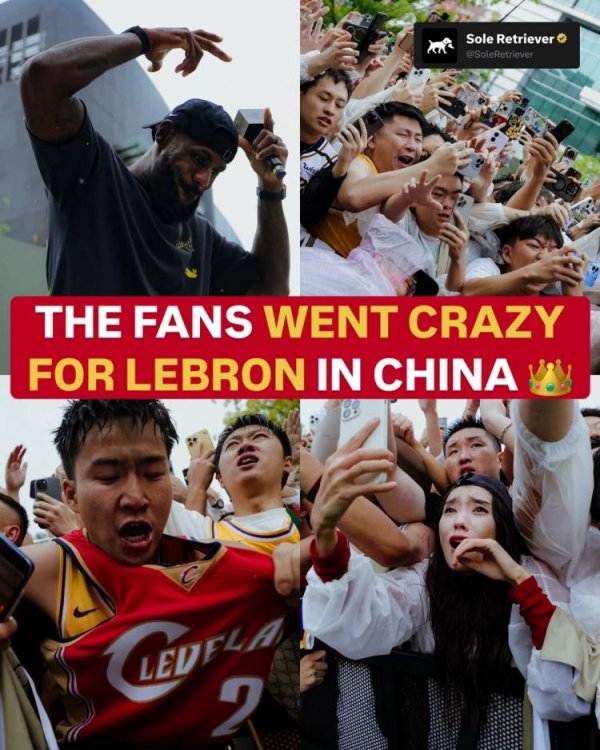 屿科配资 外媒晒照回顾詹姆斯中国行：中国球迷为勒布朗而疯狂